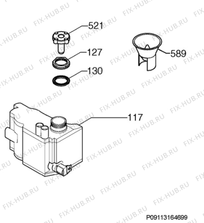 Взрыв-схема посудомоечной машины Aeg F55063VI0 - Схема узла Water softener 066